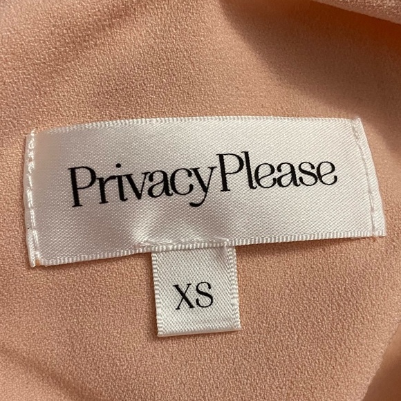 Privacy Please Peach True Wrap Dress Sweetheart Neckline Chiffon Extra Small XS - Picture 2 of 15